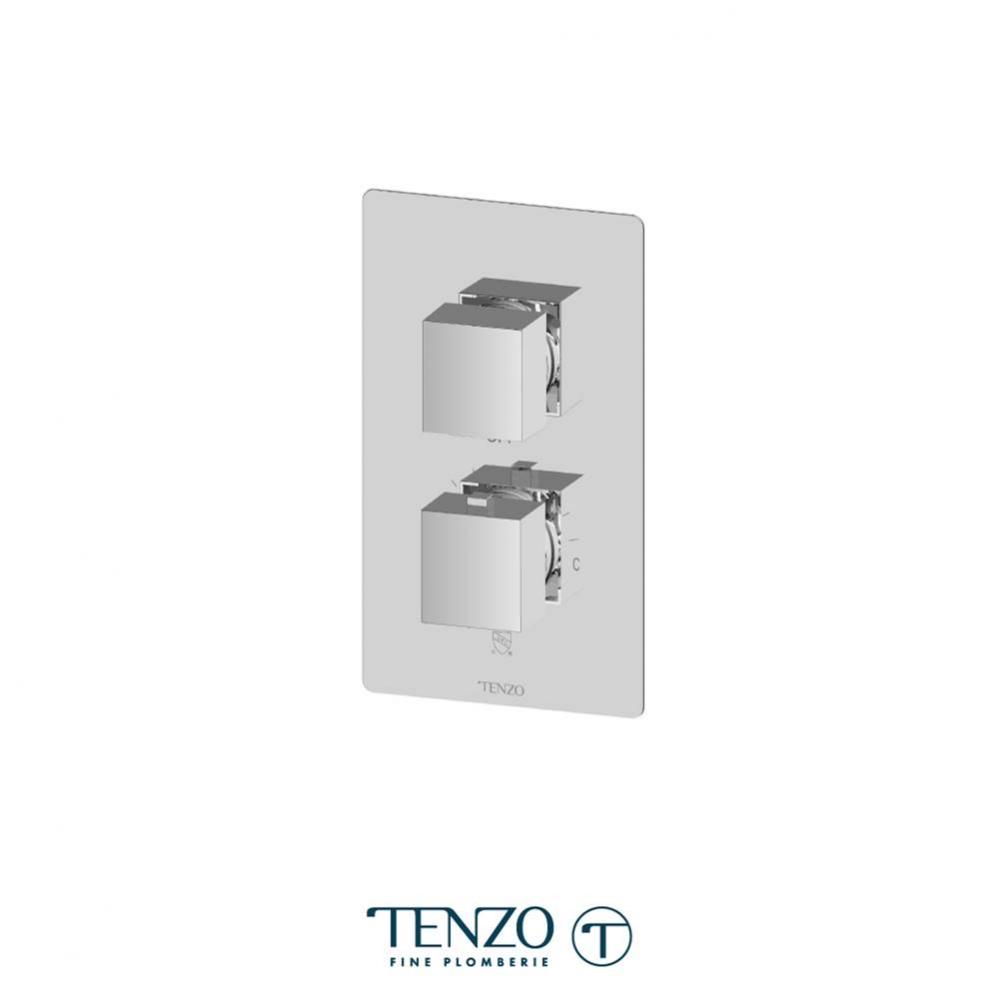 T-Box valve trims thermo. 2 functions diverter chrome