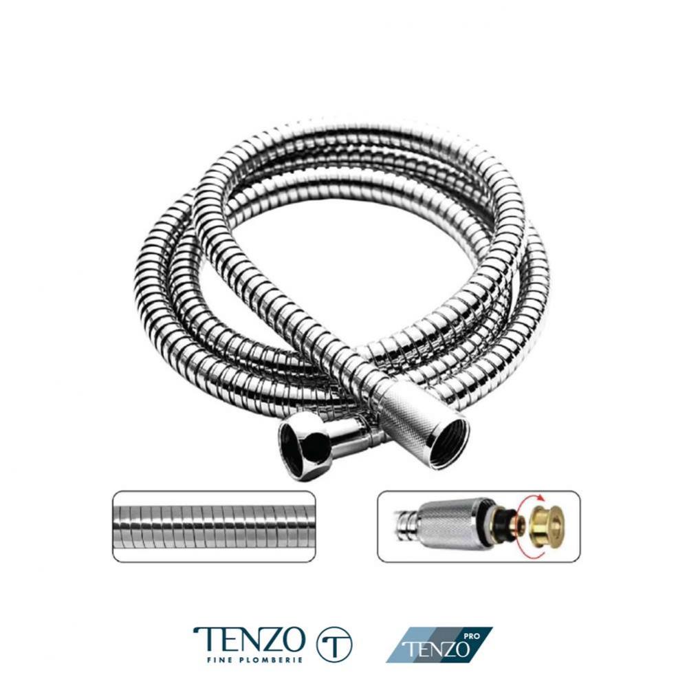 Stretchable hand shwr hose 125-185cm (49-73in) chrome