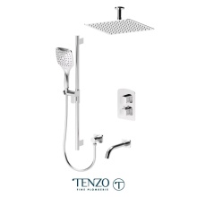 Tenzo DET33-511325-CR - Delano T-Box kit 3 functions thermo chrome finish