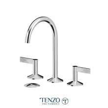 Tenzo PAL13-P-CR - Paloma 8in drain lavatory faucet chrome with (overflow) drain