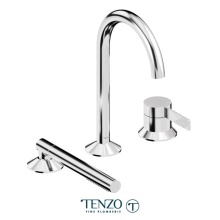 Tenzo PAL35-CR - Deck mount 3 pcs tub filler Paloma chrome