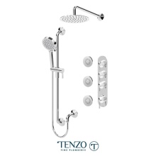 Tenzo PALT43-571168-CR - Paloma Extenza kit 3 functions thermo chrome