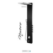Tenzo TZG14-08-NU/4 - Shower Col. Tempered Glass Nuevo [Sh. Head Hand Shwr Spout] Thermo./Vol Ctrl Valve #08 Finish