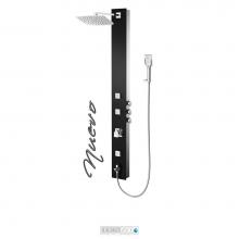 Tenzo TZG2-13-NU/S812 - Shower Col. Tempered Glass Nuevo [Sh. Head 3 Jets Hand Shwr] Thermo./Vol. Ctrl Valve #13 Finish