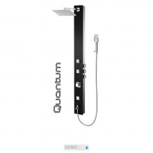 Tenzo TZG2-40-QU/S812 - Shower Col. Tempered Glass Quantum [Sh. Head 3 Jets Hand Shwr] Thermo./Vol. Ctrl Valve #40 Finish