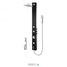 Tenzo TZG2-13-SL/S10 - Shower Col. Tempered Glass Slik [Sh. Head 3 Jets Hand Shwr] Thermo./Vol. Ctrl Valve #13 Finish
