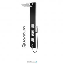 Tenzo TZG3-42-QU/S812 - Shower Col. Tempered Glass Quantum [Sh. Head 2 Jets Hand Shwr] Thermo./Div. Valve #42 Finish