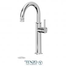 Tenzo ALY12-P-CR - Alyss single hole tall lavatory faucet chrome with (overflow) drain