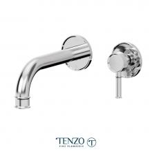 Tenzo F-ALY14-CR - Trim for Alyss wall mount lavatory faucet 2 finishing plates chrome