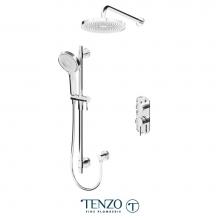Tenzo F-ALYPB32-20114-CR - Trim for Alyss T-Box kit 2 functions pres bal chrome finish