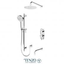 Tenzo F-ALYPB33-501115-CR - Trim for Alyss T-Box kit 3 functions pres bal chrome finish