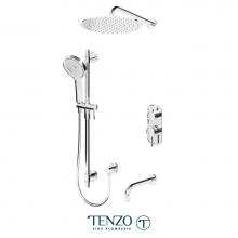 Tenzo F-ALYPB33-501135-CR - Trim for Alyss T-Box kit 3 functions pres bal chrome finish