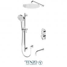 Tenzo F-ALYT33-501135-CR - Trim for Alyss T-Box kit 3 functions thermo chrome finish