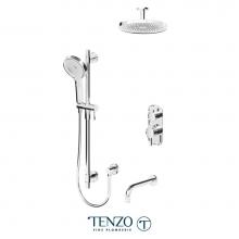 Tenzo F-ALYT33-511345-CR - Trim for Alyss T-Box kit 3 functions thermo chrome finish