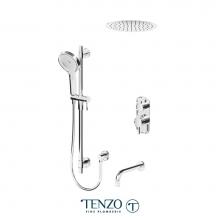 Tenzo F-ALYT33-511655-CR - Trim for Alyss T-Box kit 3 functions thermo chrome finish