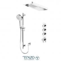 Tenzo ALYT43-56152-CR - Alyss Extenza kit 3 functions thermo chrome finish
