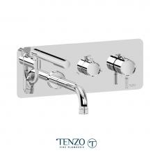 Tenzo ALYT73-CR - Wall mount tub faucet with retractable hose Alyss chrome