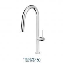 Tenzo AM130-CR - Single-handle kitchen faucet Amador with pull-down & 2-Function hand shower chrome