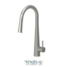 Tenzo AV130-SS - Single-handle kitchen faucet Aviva with pull-down & 2-Function hand shower brushed stain. Stee