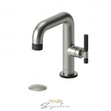 Tenzo BE10-C-W-BN-MB - Single hole lavatory faucet with (W/O overflow) drain Bellacio-C brushed nickel/matte black