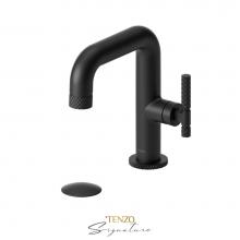 Tenzo BE10-C-P-MB - Single hole lavatory faucet with (overflow) drain Bellacio-C matte black