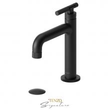 Tenzo BE11-F-W-MB - Single hole lavatory faucet with (W/O overflow) drain Bellacio-F matte black
