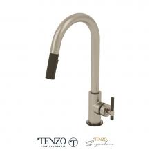 Tenzo BE130-F-SS-MB - Single-handle kitchen faucet Bellacio with pull-down & 2-Function hand shower stainless steel