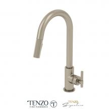 Tenzo BE130-F-SS - Single-handle kitchen faucet Bellacio with pull-down & 2-Function hand shower stainless steel