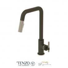 Tenzo BE131-C-MB-SS - Single-handle kitchen faucet Bellacio with pull-down & 2-Function hand shower matte black / st