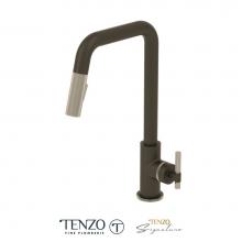 Tenzo BE131-F-MB-SS - Single-handle kitchen faucet Bellacio with pull-down & 2-Function hand shower matte black / st