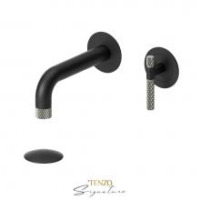Tenzo F-BE14-C-W-MB-BN - Trim for wall mount lav. faucet (W/O overflow) drain Bellacio-C matte black/brushed nickel