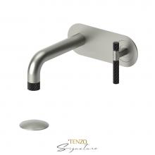Tenzo BE15-C-W-BN-MB - Wall mount lavatory faucet with (W/O overflow) drain Bellacio-C brushed nickel/matte black