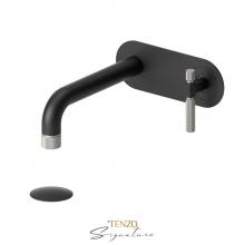 Tenzo F-BE15-F-W-MB-BN - Trim for wall mount lav. faucet (W/O overflow) drain Bellacio-F matte black/brushed nickel