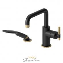 Tenzo BE31-C-PB-MB-BG - Deck mount 2 pcs tub filler Bellacio-C matte black/brushed gold
