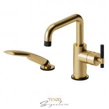 Tenzo BE31-F-PB-BG-MB - Deck mount 2 pcs tub filler Bellacio-F brushed gold/matte black