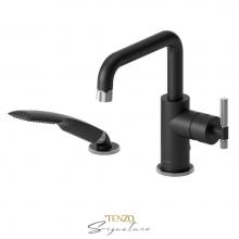 Tenzo BE31-F-PB-MB-CR - Deck mount 2 pcs tub filler Bellacio-F matte black/chrome