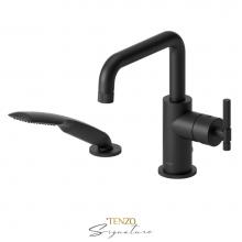 Tenzo BE31-F-PB-MB - Deck mount 2 pcs tub filler Bellacio-F matte black