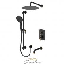 Tenzo BEPB33-501125-C-MB-BG - T-Box kit 2 fcts pres bal Bellacio-C matte black/brushed gold