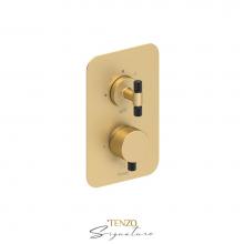 Tenzo F-BEPB33-C-BG-MB - Trim for T-box valve 3 fcts pres bal Bellacio-C brushed gold/matte black
