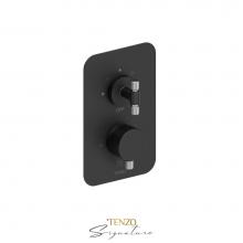 Tenzo F-BEPB33-F-MB-CR - Trim for T-box valve 3 fcts pres bal Bellacio-F matte black/chrome