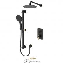 Tenzo BET32-20111-F-MB-BG - T-Box kit 2 fcts thermo Bellacio-F matte black / brushed gold