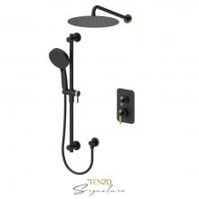 Tenzo F-BET32-20112-C-MB-BG - T-Box kit 3 fcts thermo Bellacio-C matte black / brushed gold