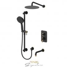 Tenzo F-BET33-501115-C-MB-BG - Trim for T-box kit 3 fcts thermo Bellacio-C matte black / brushed gold