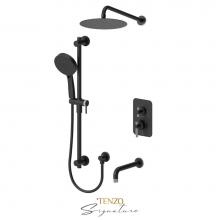 Tenzo F-BET33-501115-C-MB-BN - Trim for T-box kit 3 fcts thermo Bellacio-C matte black / brushed nickel