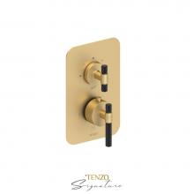 Tenzo F-BET33-C-BG-MB - Trim for T-box valve 3 fcts thermo Bellacio-C brushed gold/matte black