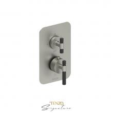 Tenzo F-BET33-F-BN-MB - Trim for T-box valve 3 fcts thermo Bellacio-F brushed nickel/matte black