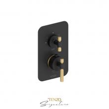 Tenzo BET33-F-MB-BG - T-Box valve 3 fcts thermo Bellacio-F matte black/brushed gold