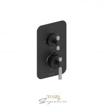 Tenzo F-BET33-F-MB-BN - Trim for T-box valve 3 fcts thermo Bellacio-F matte black/brushed nickel