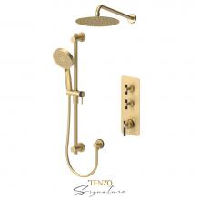 Tenzo BET42-20111-F-BG-MB - Extenza kit 2 fcts thermo Bellacio-F brushed gold  / matte black