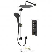 Tenzo F-BET42-20112-C-MB-BG - Trim for Extenza kit 2 fcts thermo Bellacio-C matte black / brushed gold